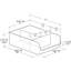 Bac de rangement transparent Azar avec cloisons, paquet de 4