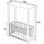 Table d'appoint ultra-étroite avec porte-revues, table de bout peu encombrante pour les petits espaces, conception mince pour le salon, la chambre à coucher ou le bureau