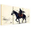 «Skeleton Rider On», cheval noir avec selle rouge, ensemble de 3 toiles-1994250421