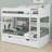 Bunk Bed Frame with Trundle and Built-in Storage Shelves-1782665735-1782665734