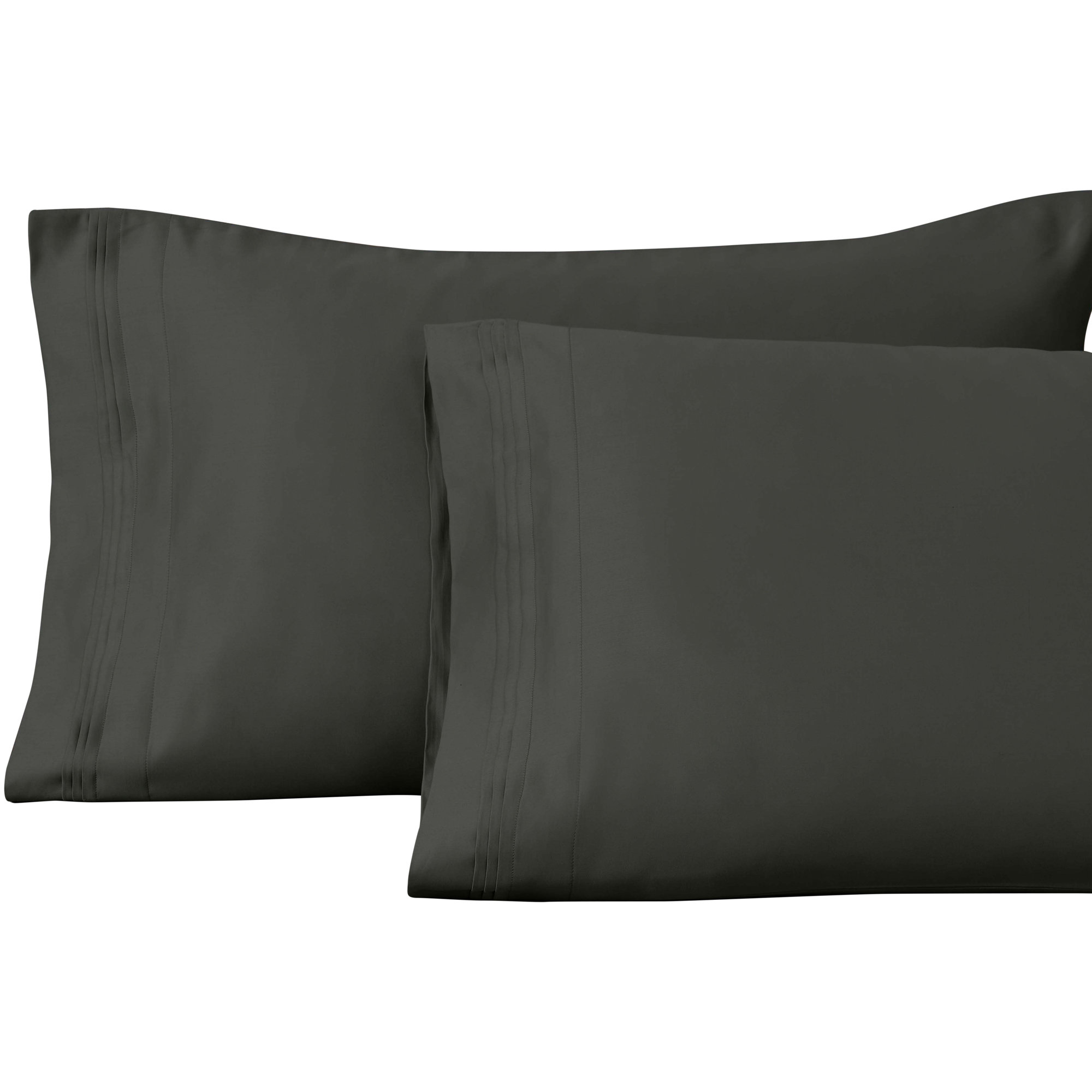 Arling 1000 Thread Count Luxury Certified Egyptian Cotton 2 Piece Sateen Pillowcase, Gray, Standard Pillowcase