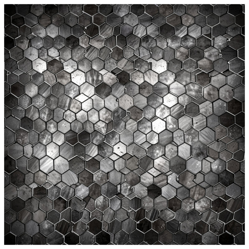 Metallic Hexagon Tiles Comforter, Twin