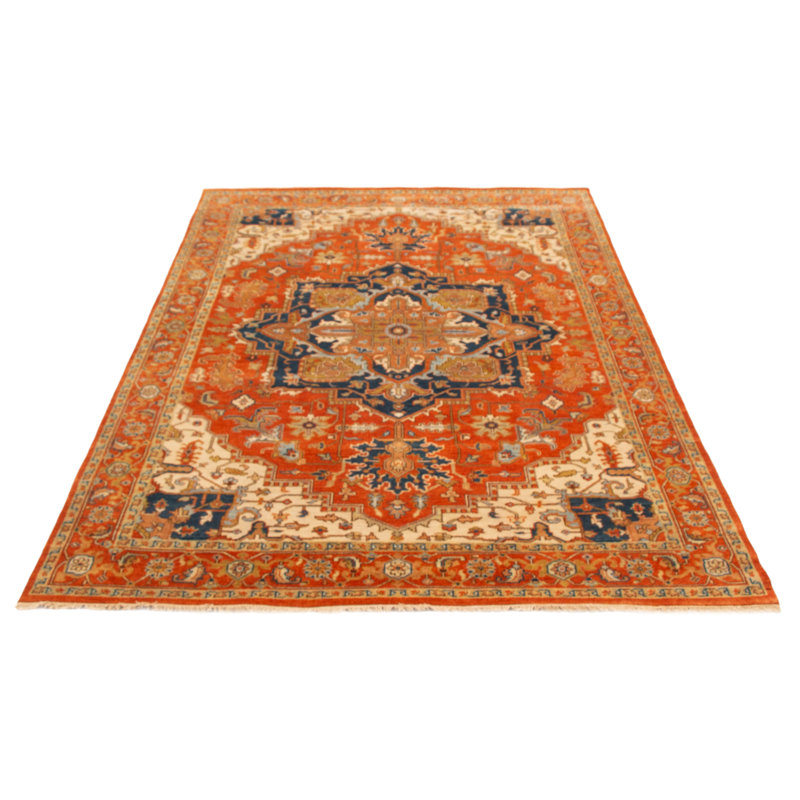 Tapis en laine cuivre foncé noué à la main 8 pi 1 po x 11 pi 0 po Jules Sultane