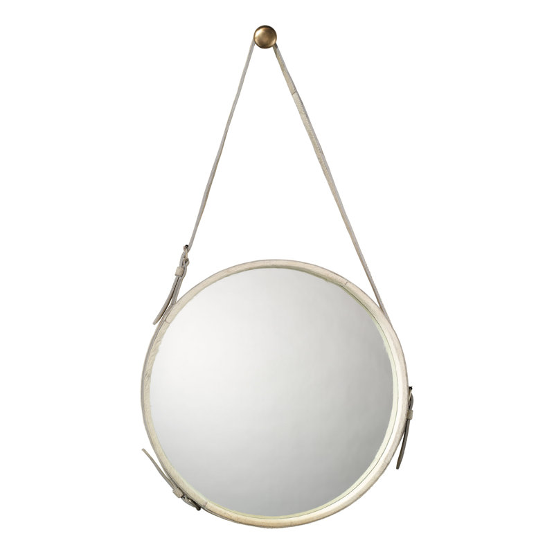 Flat Leather Wall Mirror