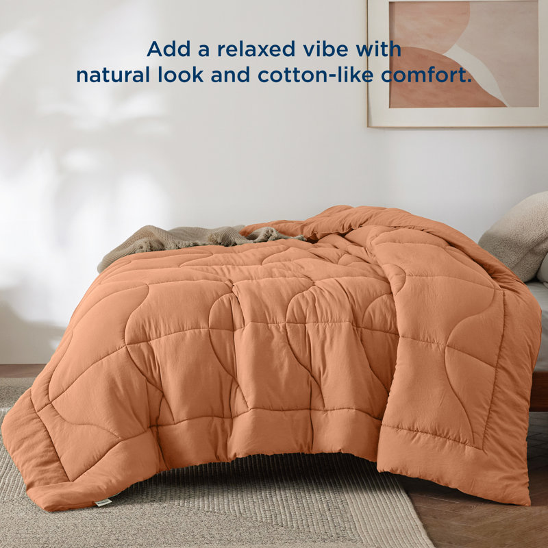Bedsure King Down Alternative Duvet Insert – Burnt Orange Ultra-Soft, Prewashed, All-Season Comforter with 4 Tabs