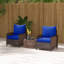 Coussin de chaise de patio et coussin de dossier, 4 bleu marine, zone de confort extérieur bleu, mobilier 4, assise confortable