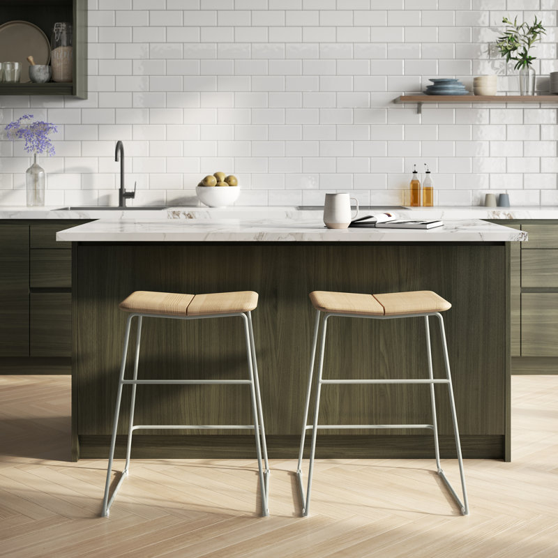 Aero Bar Stool & Counter Stool, Bar Stool (30" Seat Height), Sage Powder Coat