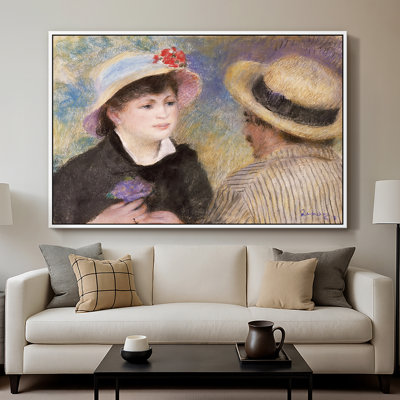 Couple de canotiers (Aline Charigot et Renoir), v. 1881 - Pierre-Auguste Renoir, toile tendue avec châssis