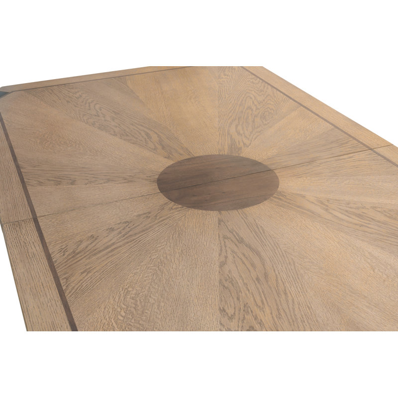 Sun Haven - Table de salle à manger extensible (198 cm à 244 cm) - Finition en chêne et noyer