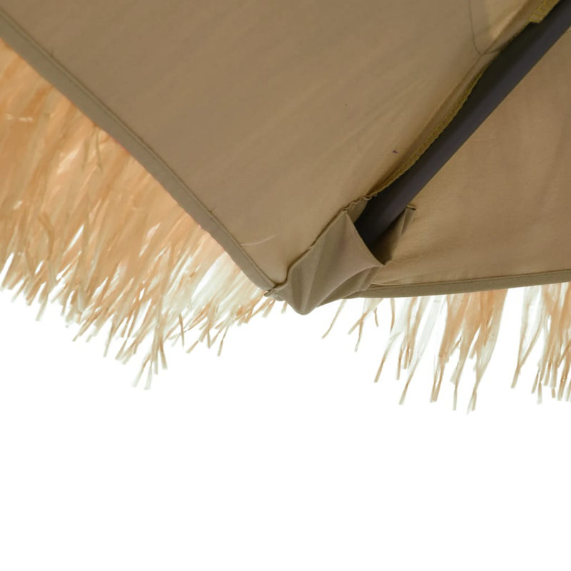 Beach Parasol, Brown, white and pink, 248cm H x 388cm W x 388cm D