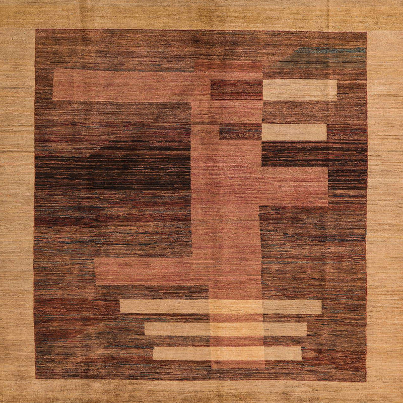 Tapis abstrait moderne 4713, Carré 6 pi