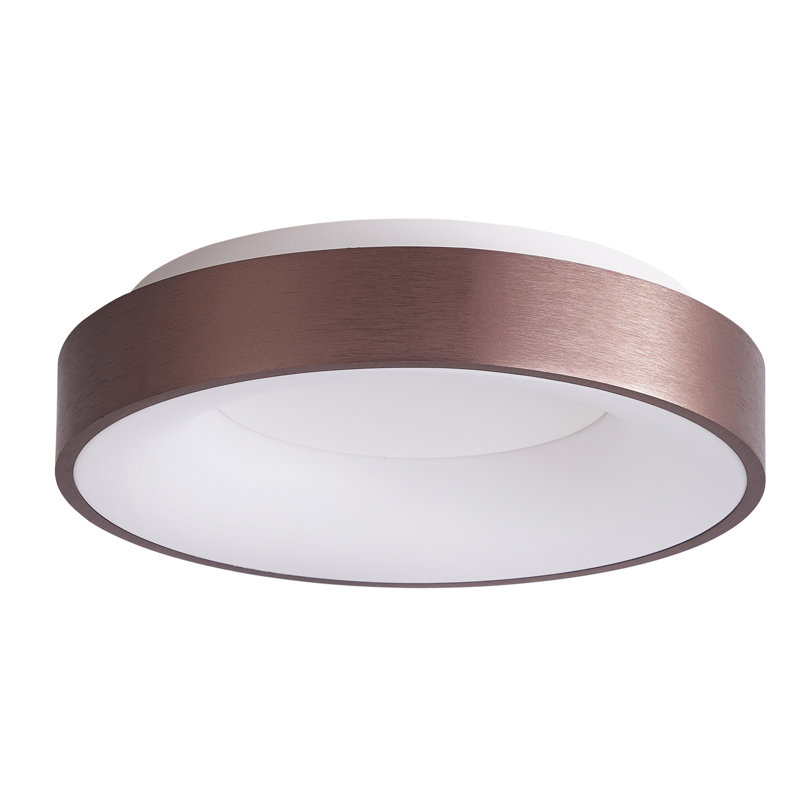 LED Flush Mount, Gold, 9cm H x 38cm W x 38cm D, 3000K