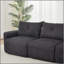 Canapé en chenille pour le salon, grand canapé 3 places moderne de 109 po avec accoudoirs épaissis, dossier rembourré, assise profonde, moelleux, confortable pour le salon, la chambre à coucher, un appartement, le bureau noir-33952776