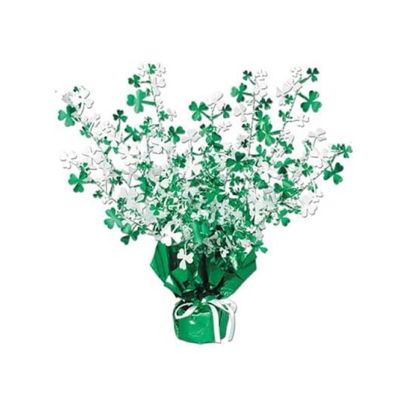 Accessoire de réception de centre de table de 15 pouces Gleam 'n Burst de PMU St. Patrick's Day Decorations