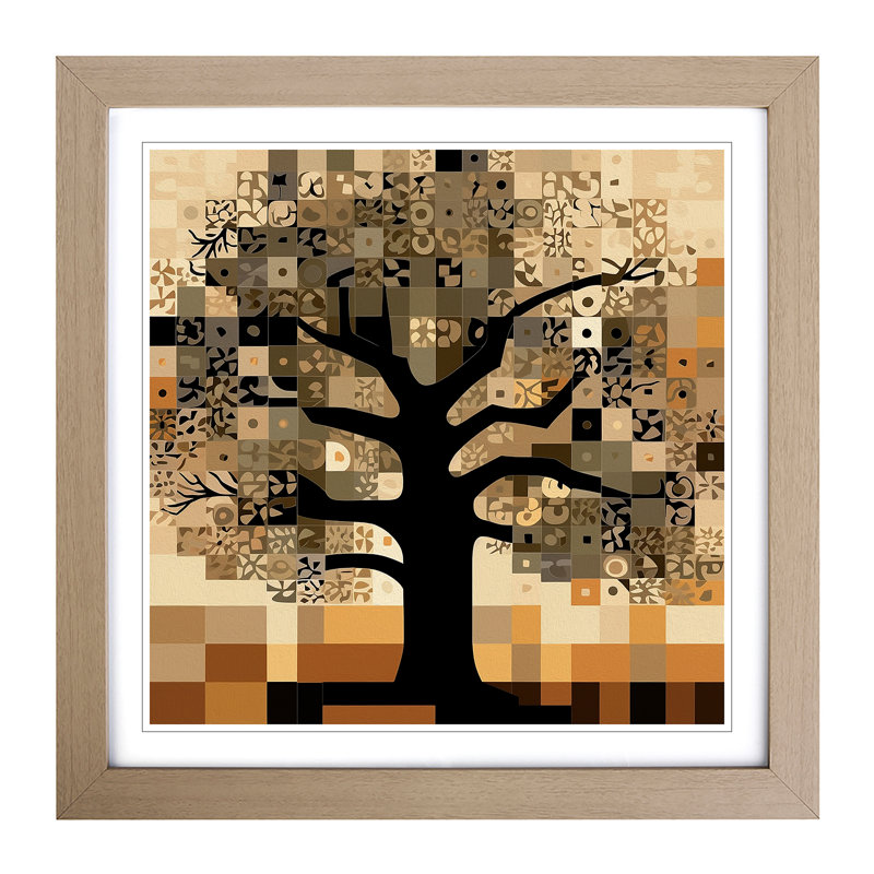 Oak Tree Constructivism No.1 - Framed Print, Oak