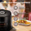 CUCKOO High Pressure Rice Cooker 10-Cup Uncooked / 20-Cup Cooked with Nonstick Inner Pot, Large Rice Maker with 13 Menu Options and Steam Plate, Fuzzy Logic Tech, Auto Clean, Black (CRP-PK1001S)