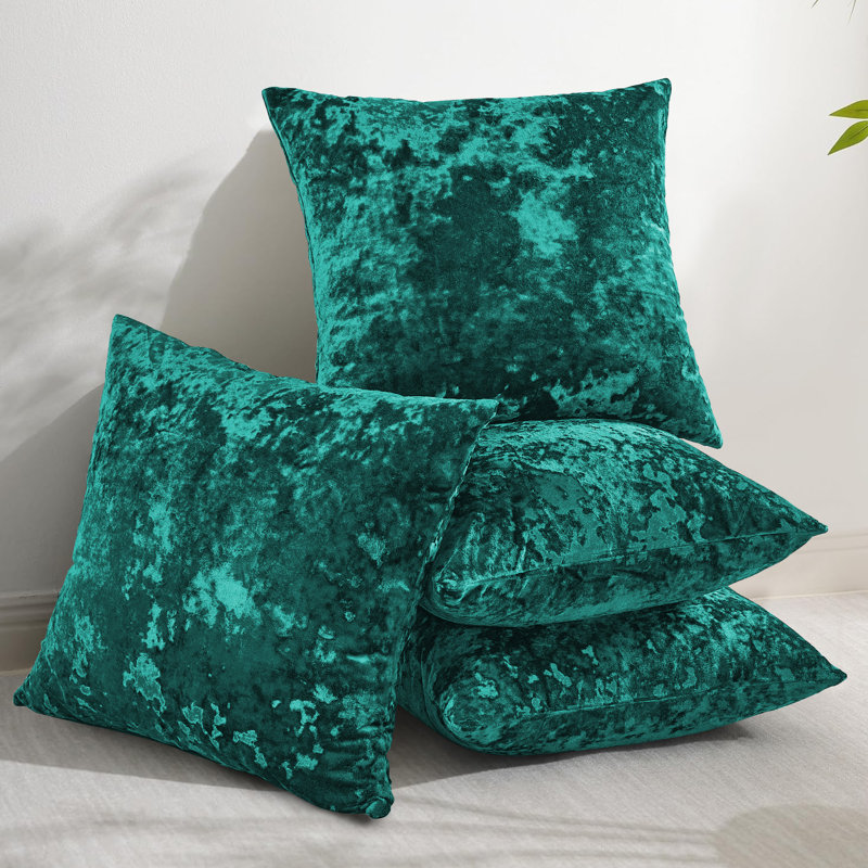 Housses de coussin en velours écrasé, Saphire