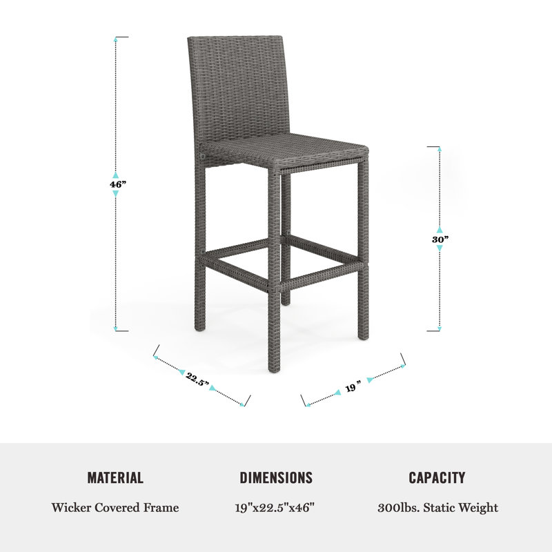 Tabourets de bar Martha Stewart Bedford, Gris, Gris