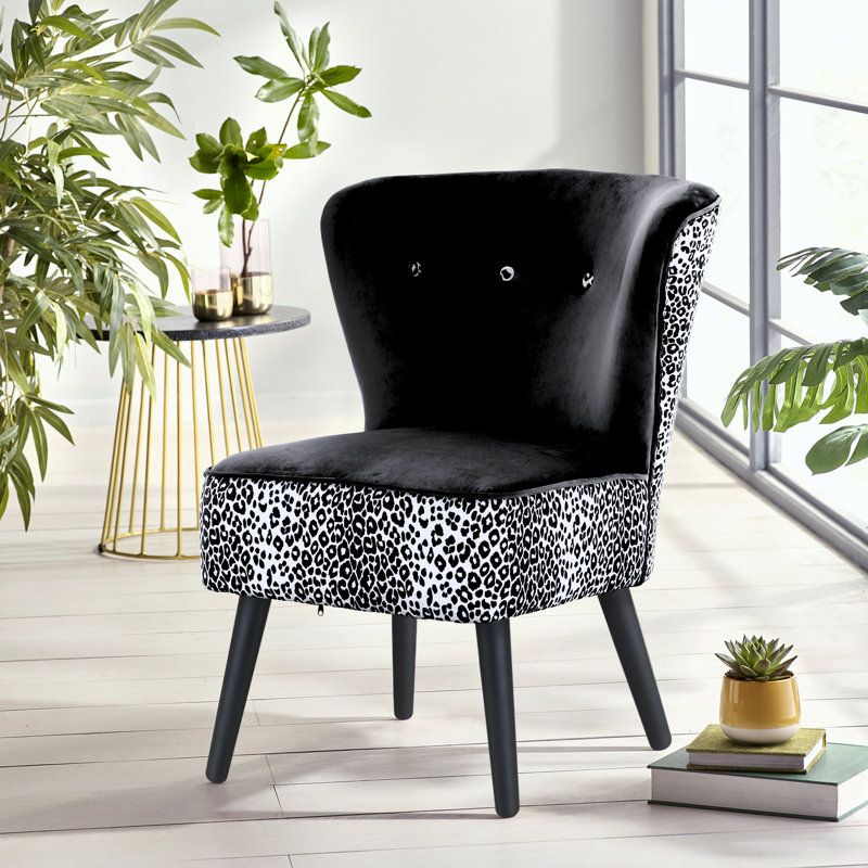 Aaeden Upholstered Accent Chair, Black