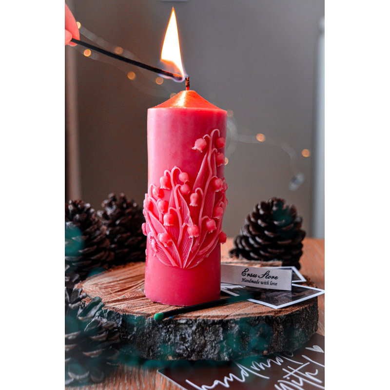 Bougie parfumée à la vanille de qualité supérieure, 15,4 oz | 100% cire de soja, couleur corail | Longue durée de combustion: 18 à 20 heures | Idéal pour la détente et la décoration intérieure | Sécuritaire pour les enfants, à l'écart de la chaleur et des flammes nues