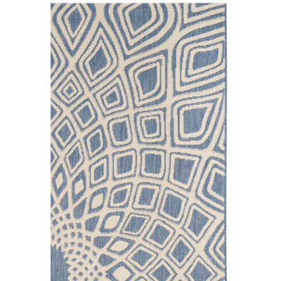 Tapis intérieur / extérieur en laine touffeté à la main gris / ivoire Arneshia