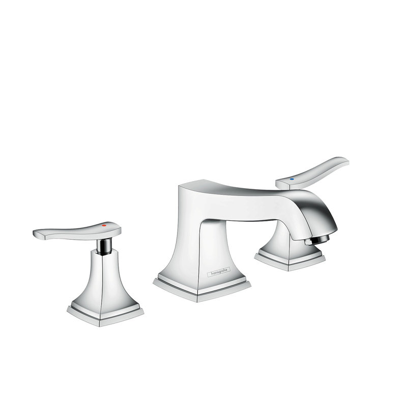 Hansgrohe Metropol Classic 3-Hole Roman Tub Set Trim Only, Chrome, Lever Handle