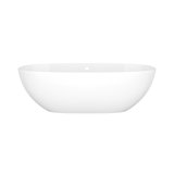 Barcelona 66-7/8" x 31-3/4" Freestanding Soaking Bathtub in Volcanic Limestone with Overflow Hole