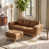 Coffee Brown Faux Leather