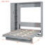 Lit escamotable double pleine grandeur avec tablettes, garde-robe et lumières DEL-363652627