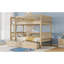 Lits superposés avec rangement, convertibles, rustiques, en bois de pin, pour chambre d'enfant-631888877