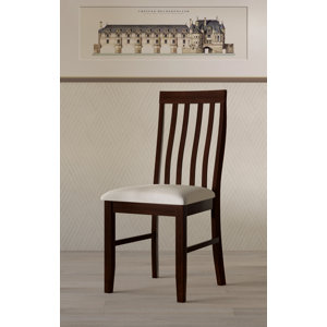 Fastulf Fabric Slat Back Side Chair in Warm Gray