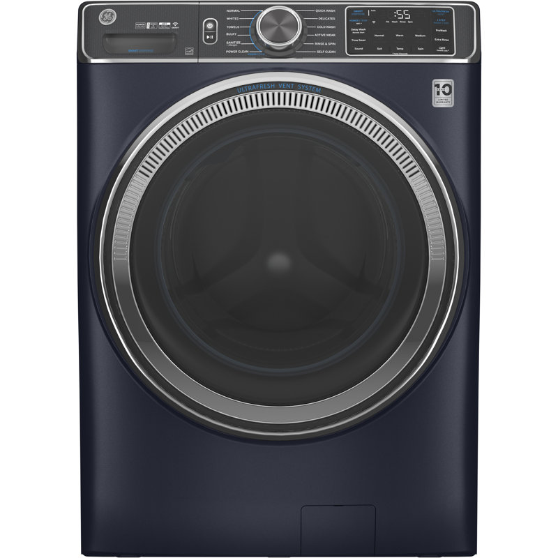GE Smart 5 cu. ft. Energy Star High-Efficiency Front Load Washer, Sapphire Blue