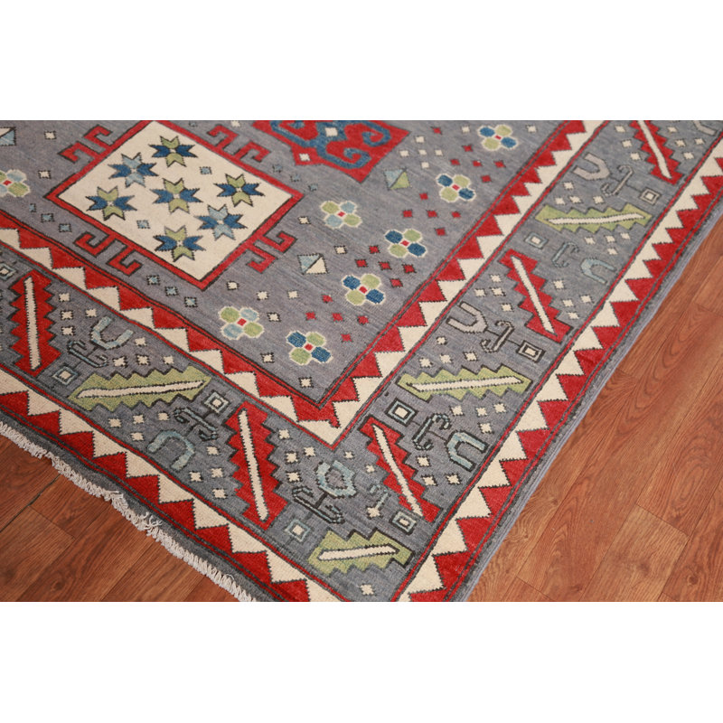 Handmade Kazak Vegetable Dye Area Rug