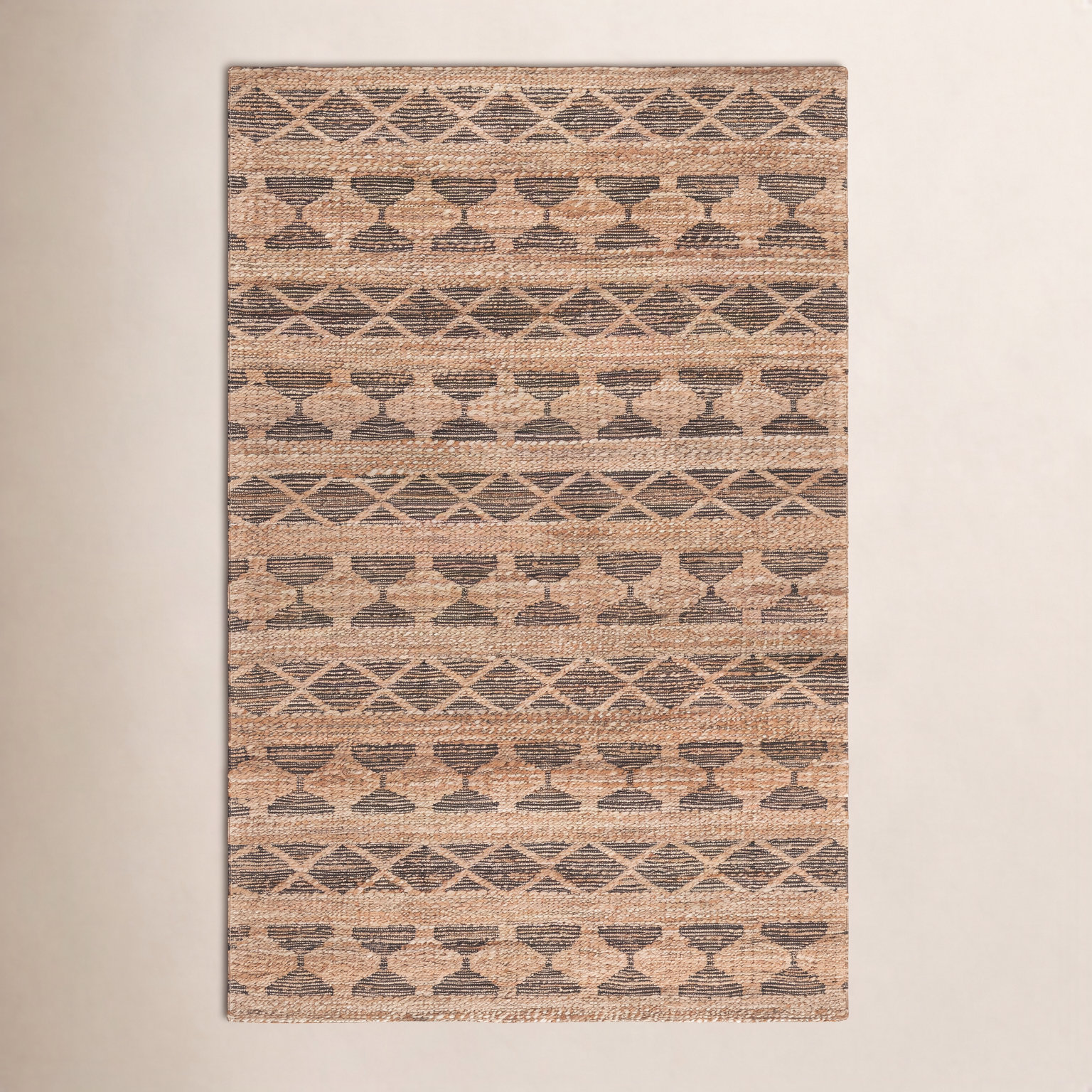 Hand-Woven Geometric Performance Rug, 6'-0" X 9'-0" Rectangle