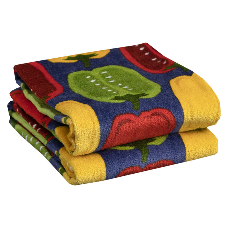 T-fal  Fiber Reactive Print Kitchen Dishcloth, Blue