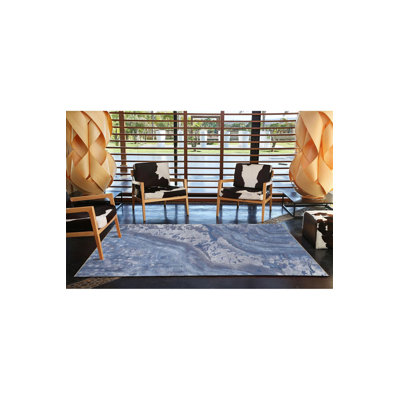 Blue Abstract Pattern Creative Modern Decorative Washable Rug
