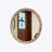 Round Wall Mirror With Rivet Detail