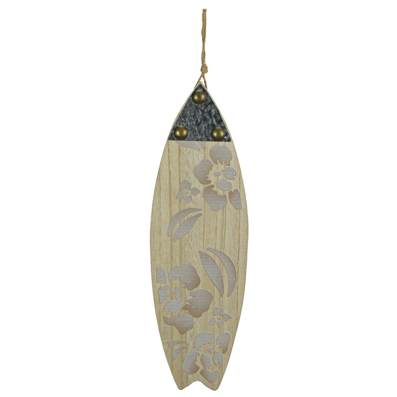 Ensemble d'art mural en bois sculpté et planche de bord de mer Coastal, ensemble de 2 - 5 po x P 0,5 po x H 15,5 po