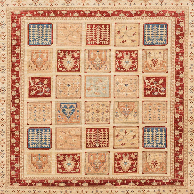 Abstract Indoor Rug, Square 5'