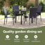 Garden Dining Set 5 Pcs PE Rattan-2068868231
