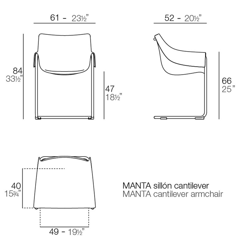 MANTA Arm Chair (Indoor/Outdoor), Black, Black