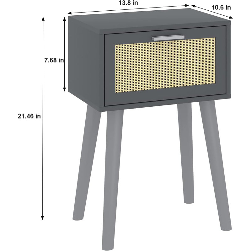 Table de chevet en bois massif Kenli