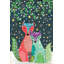 Winter Foxes by Sascalia - Wrapped Canvas Painting-1327929096