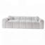 Très grand canapé à compression 98,4 pouces, canapé en velours côtelé nuage pour le salon, canapé rembourré 4 places avec 2 coussins, emballage sous vide facile à déplacer pour les petits espaces, appartement, studio-1180006225
