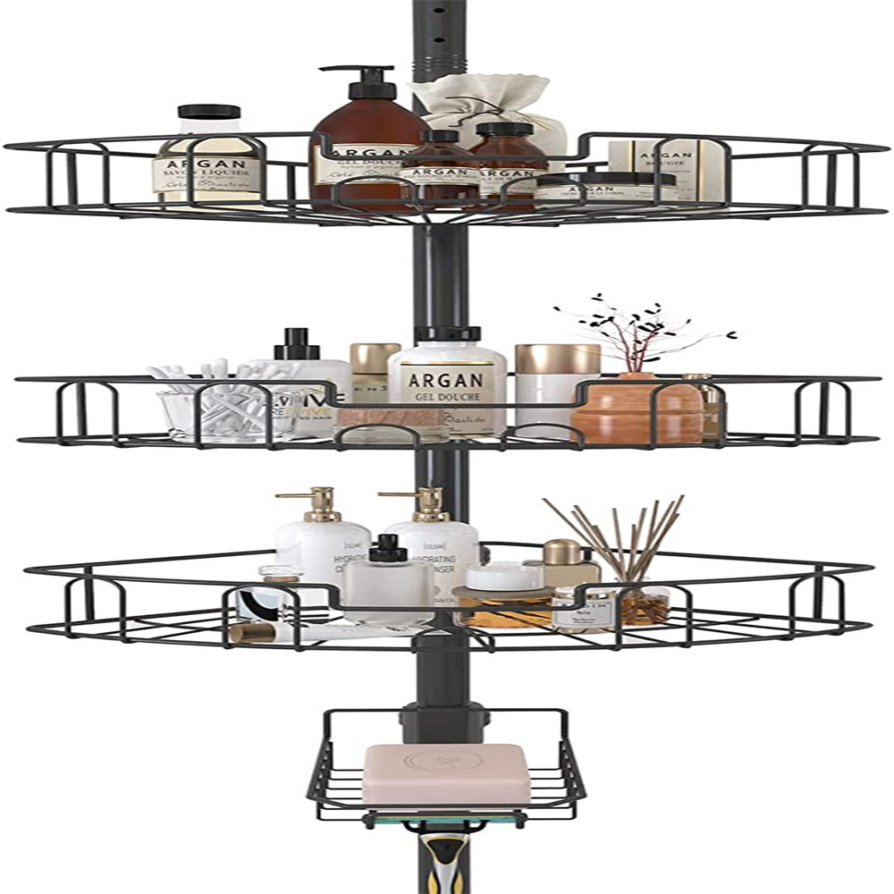 Rebrilliant Marcelaine Tension Pole Stainless Steel Shower Caddy