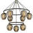 Cordiane 9 - Light Unique Wagon Wheel Chandelier