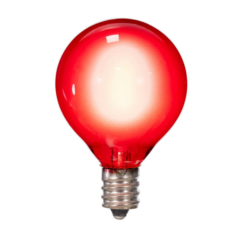 18Lt Red/White LED Glass G40-E12 Filament End-Connecting Set