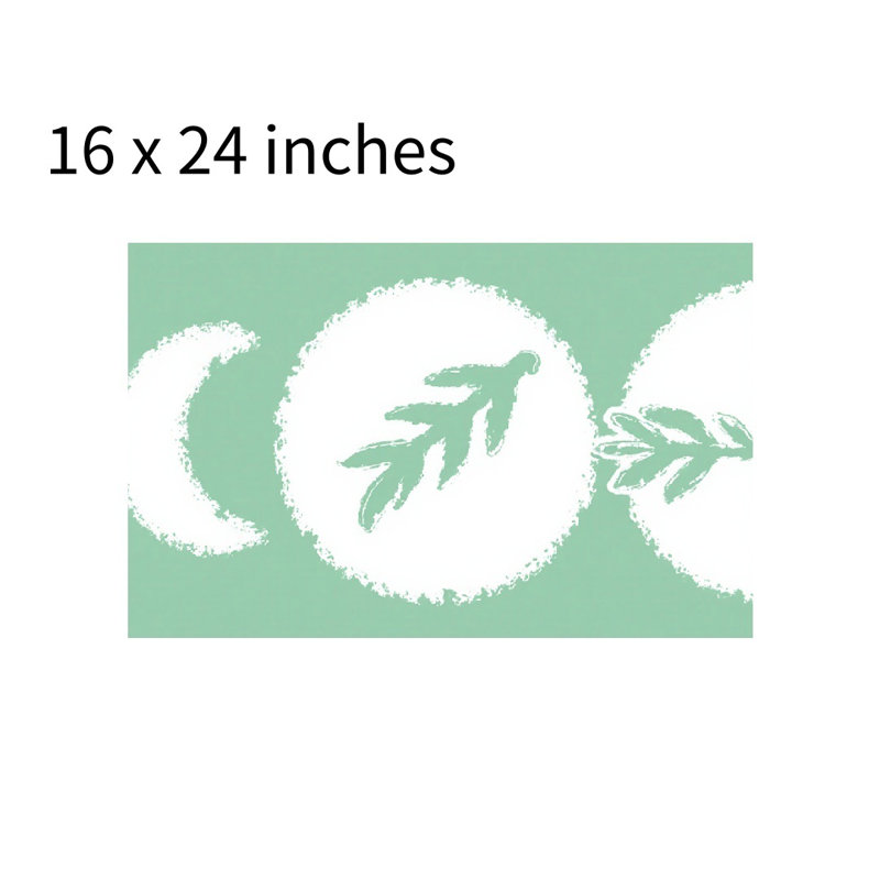 Tapis pour salle de bain Fresh Leaf and Moon, 16 x 24 po