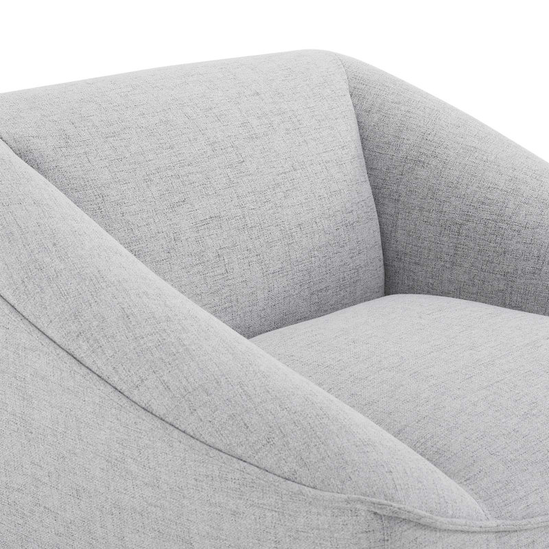 Modway Comprise Fabric Upholstered Armchair, Light Grey Velvet