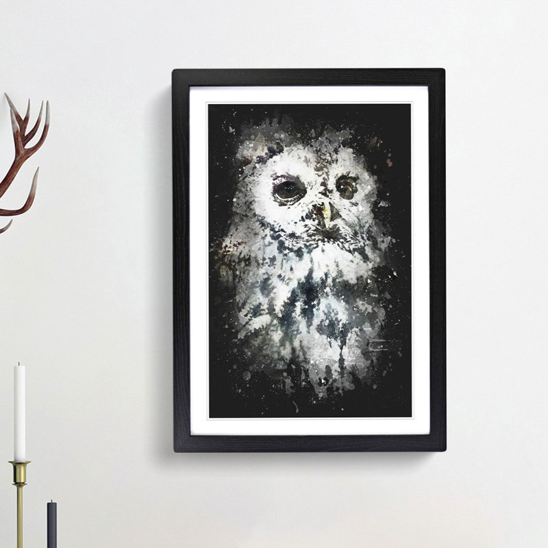 Tawny Owl - Framed Print, Black Framed, 87cm H x 62cm W x 2cm D